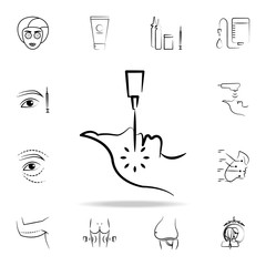 facial laser surgery icon. Detailed set of anti-aging procedure icons. Premium graphic design. One of the collection icons for websites, web design, mobile app