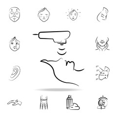 face brashing icon. Detailed set of anti-aging procedure icons. Premium graphic design. One of the collection icons for websites, web design, mobile app