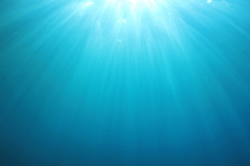 Underwater sunburst 