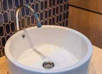 Modern faucet with wash basin sink interior contemporary