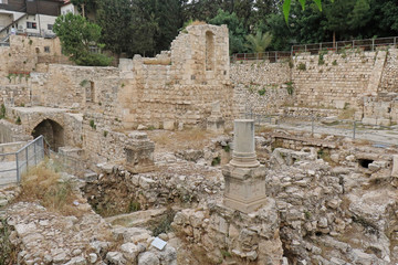 Fototapeta na wymiar Pool of Bethesda ancient ruins
