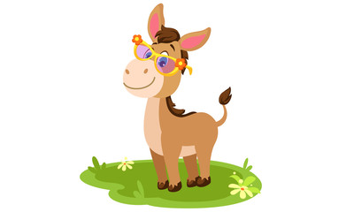 Donkey cute cartoon