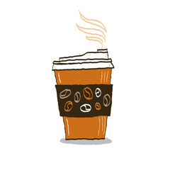 Paper coffee cup vector