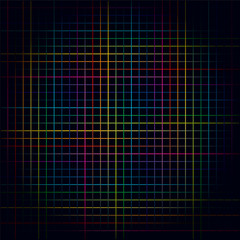 Multicolored lines. Colorful grids background Illustration