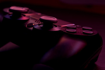 Video game gaming controller night with lights © Tom Eversley