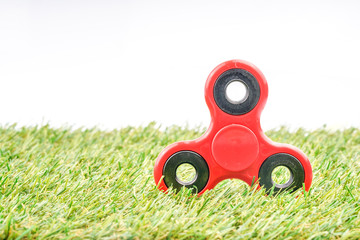 Fidget spinner with autistic therapy concept