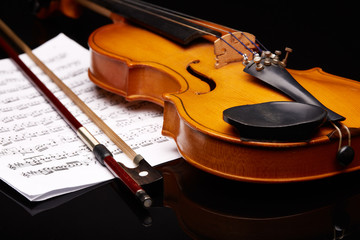 Fototapeta premium Violin and note.