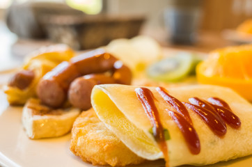 breakfast on the table