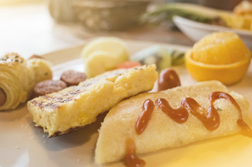 breakfast on the table
