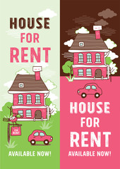 House for rent banner concept