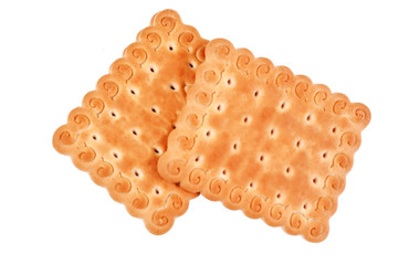 crispy crackers on white