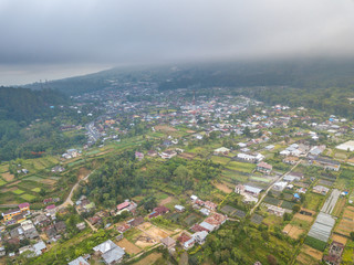 Countryside with aerial view.