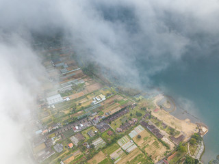 Countryside with aerial view.