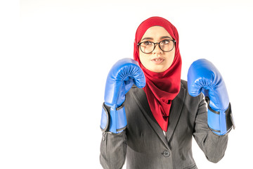 Businesswoman muslimah with sport concept.