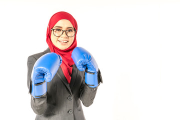 Businesswoman muslimah with sport concept.