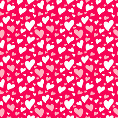 Pattern heart background. Valentines day vector background, romantic love vector simple texture.