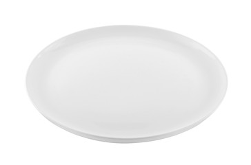 Ceramic plate isolated on white background