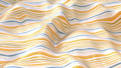 abstract crumpled striped surface