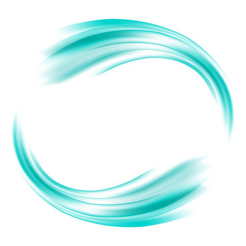 Abstract circle from waves of color of the sea, ocean, swirl vector logo.