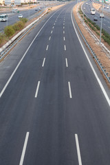 High view of a road.