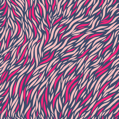 Vector seamless pattern. Geometric design with wavy lines.