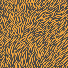 Vector seamless pattern. Geometric design with wavy lines.
