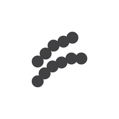 Cocci bacteria vector icon. filled flat sign for mobile concept and web design. Bacillus cocci bacteria simple solid icon. Symbol, logo illustration. Pixel perfect vector graphics