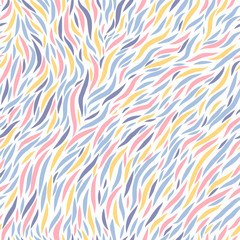 Vector seamless pattern. Geometric design with wavy lines.