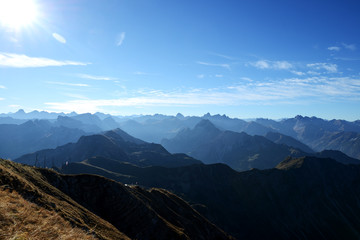 Allgäuer Alpen - Blick vom Nebelhorn 