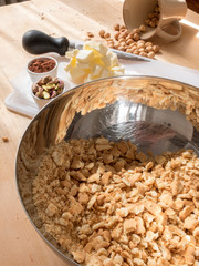 Preparation of a sweet salami