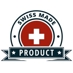 Fototapeta premium Product Swiss Made (Made in Switzerland) illustration