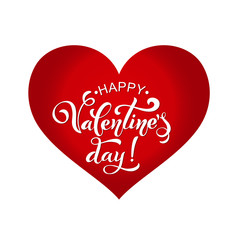 Happy Valentines Day. Retro vintage style. Brush lettering. Heart of many hearts. Logos and emblems for invitation, greeting card, t-shirt, prints and posters. Vector illustration.