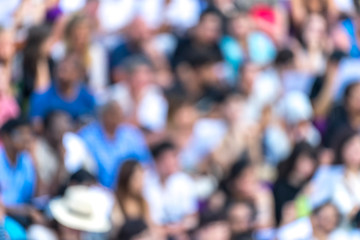 Obraz premium Spectator with blur background concept.