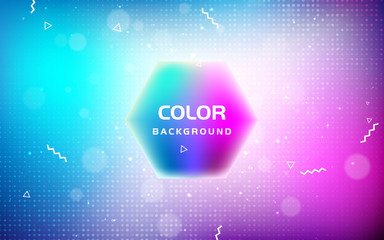 Abstract bright blurred gradient mesh background. Colorful light geometric shape effect.