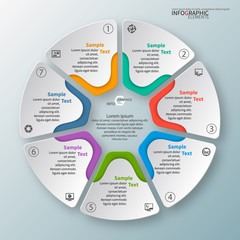 Abstract 3D Paper Infographics. Business template .Vector illustration