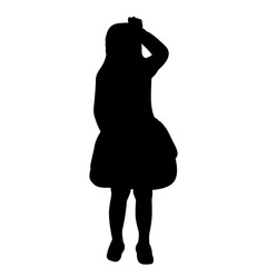 black silhouette of a child girl