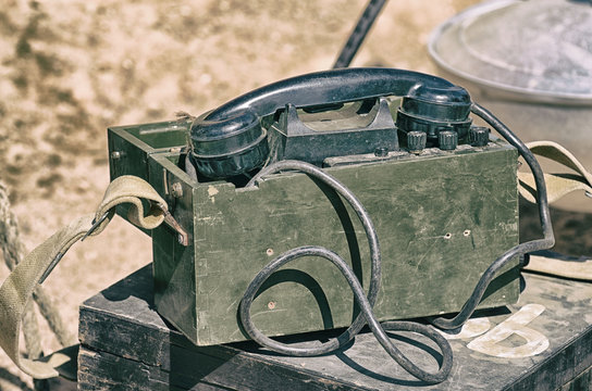Military paraphernalia at the festival.