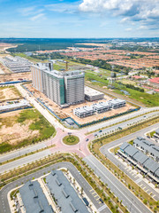 Obraz premium Aerial view of residential development. Industry concept.