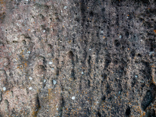 through erosion from wind and rain for several years