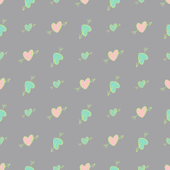 Seamless abstract background with love for valentine day, celebrations or anniversary. Effect, web, graphic & drawing.