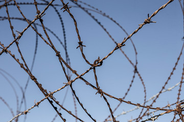 Sea and barbed wire