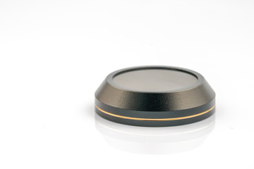 Glass filter with close up view.