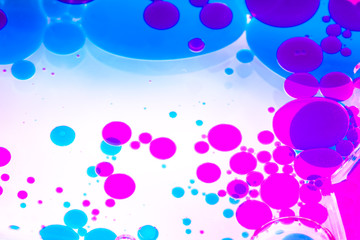 Oil bubbles with close up view.