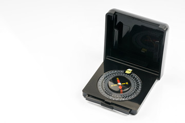 Kaaba compass with close up view.