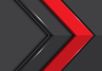 Abstract red grey arrow with blank space direction design modern futuristic style background vector illustration.
