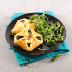 puff pastry with spinach and cheese