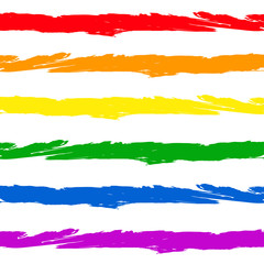 Rainbow - creative seamless pattern. LGBT flag colors.