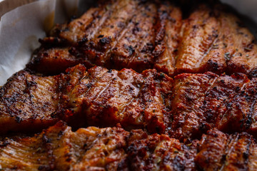 Fresh fish grilled texture. Grilled salmon