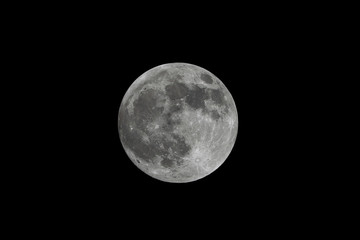 Obraz premium Full moon over Germany in January 2019