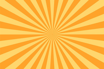 The cartoon style orange background gives a feeling of hot weather during the day.